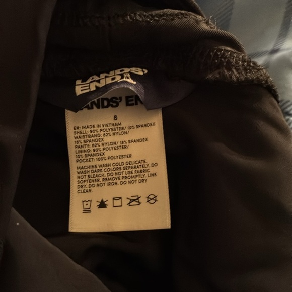 NWOT Lands' End 3" Quick Dry Elastic Waist Board Shorts Swim Shorts w/Panty 8 - Picture 10 of 10